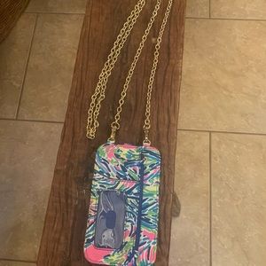 Awesome Lilly Pulitzer Wallet/purse on gold chain!